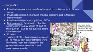 Aggressive Privatization New economic policy of india | PPTX