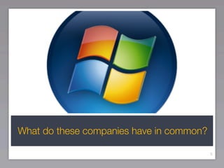 What do these companies have in common?

                                          5
 