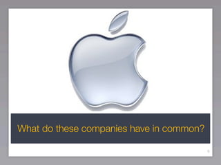 What do these companies have in common?

                                          6
 
