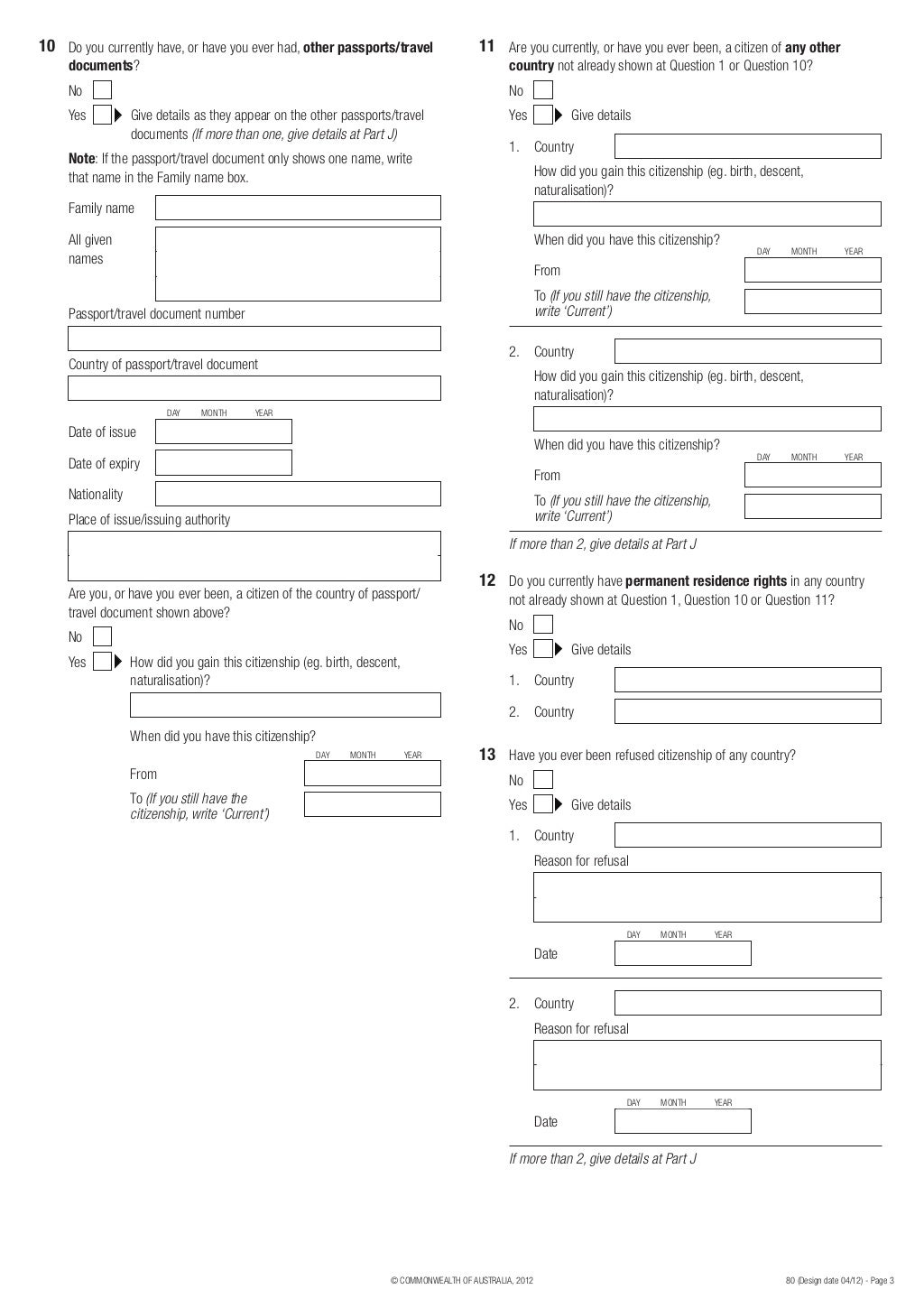New editable form 80