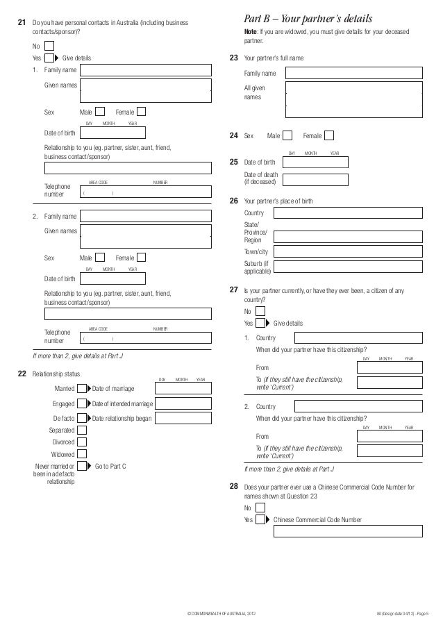 new editable form 80 australian citizenship application form