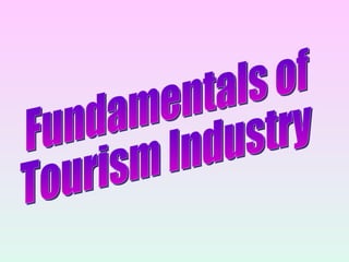 Fundamentals of Tourism Industry 