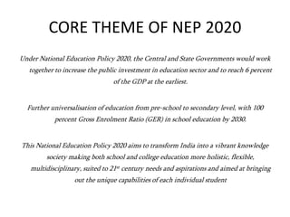 India's New Education Policy 2020 | PPTX