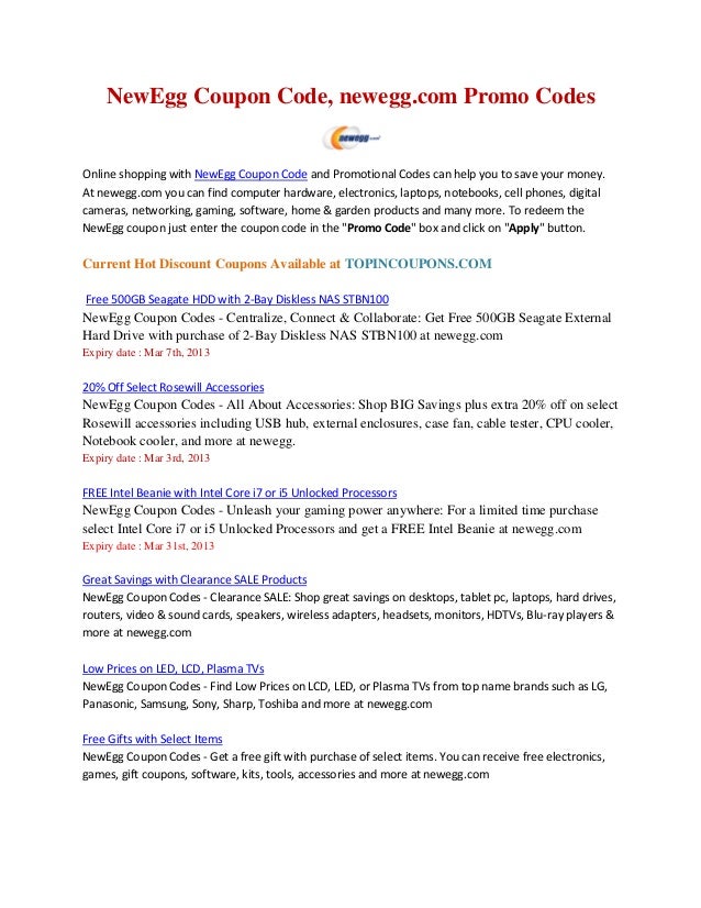 newegg coupon code
