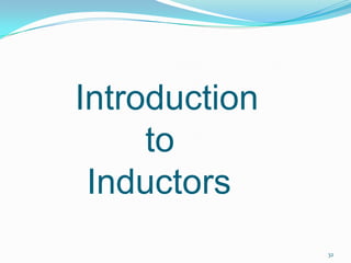 Introduction
to
Inductors
32

 