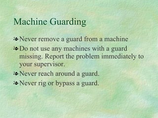 Machine Missing Guarding New Employee Orientation 05 | PPT