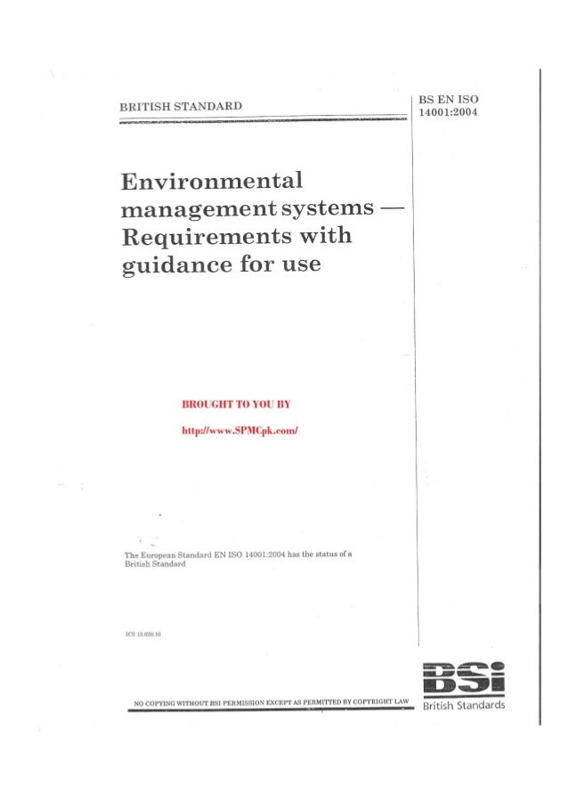 ISO 14001 Environmental Management System Standard