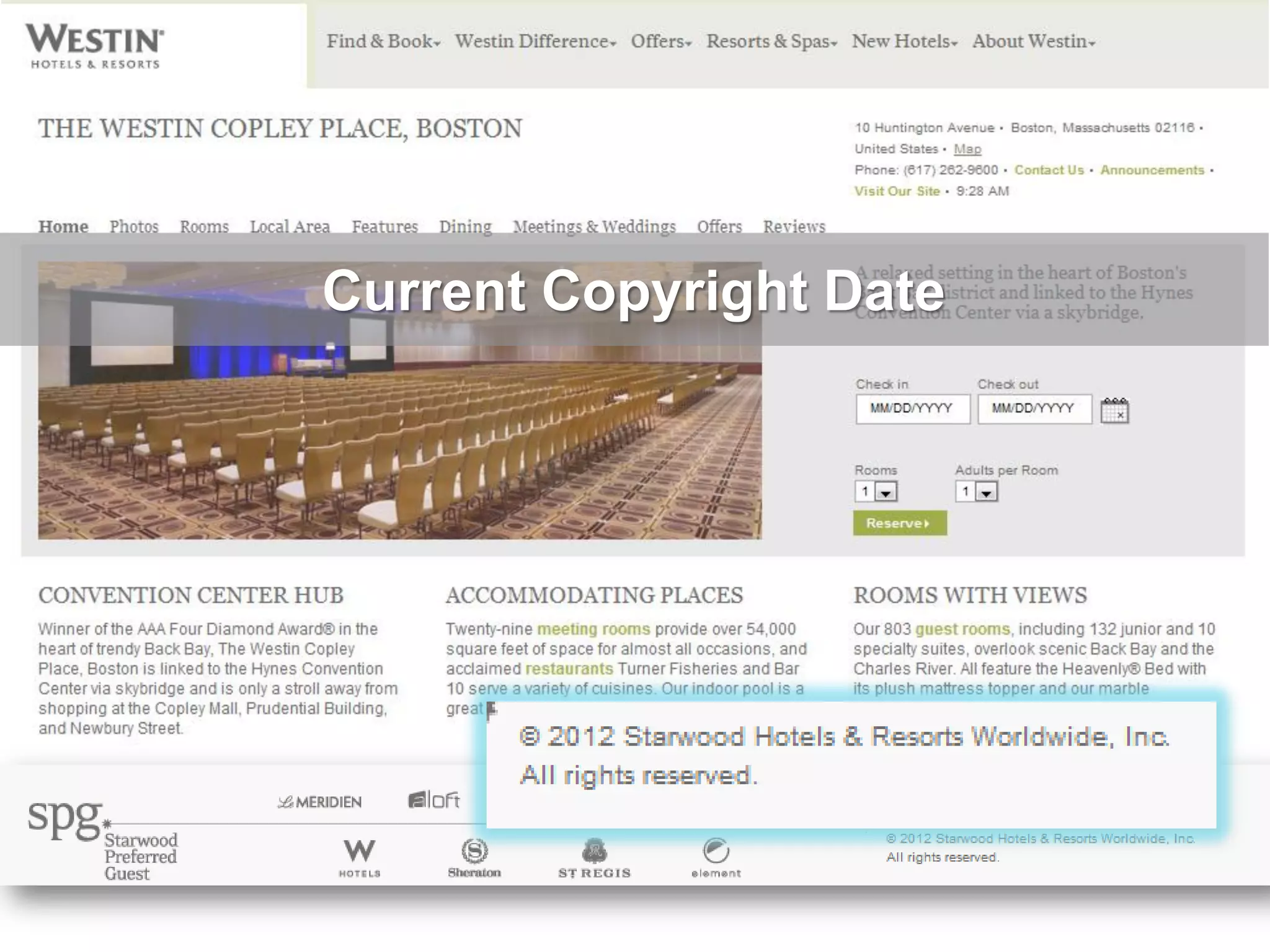Current Copyright Date
 