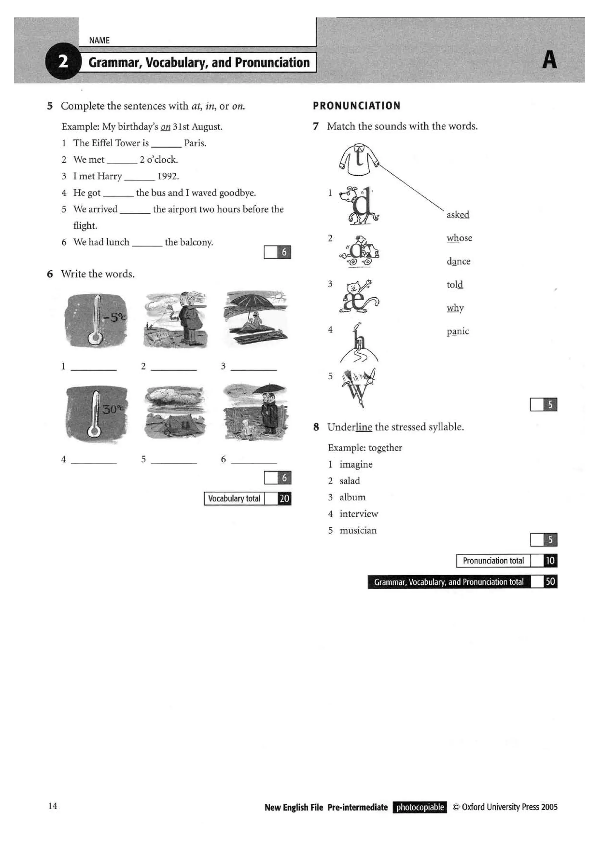New english file_preintermediate_test_booklet