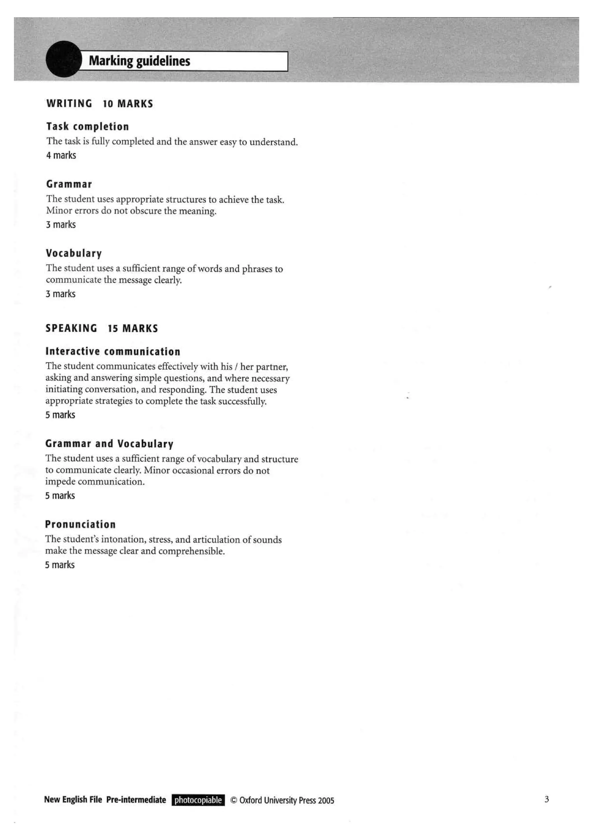 New english file_preintermediate_test_booklet