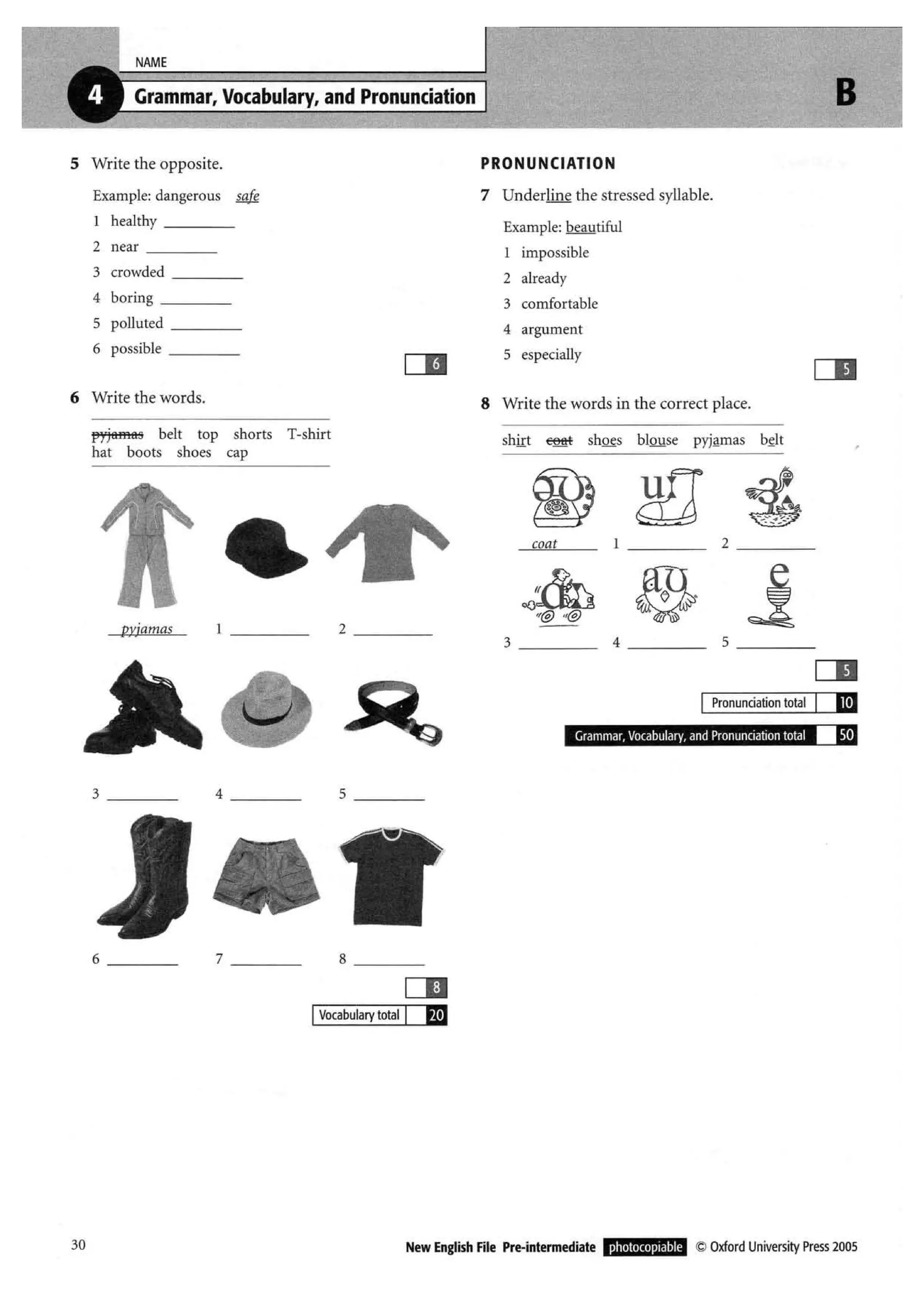New english file_preintermediate_test_booklet