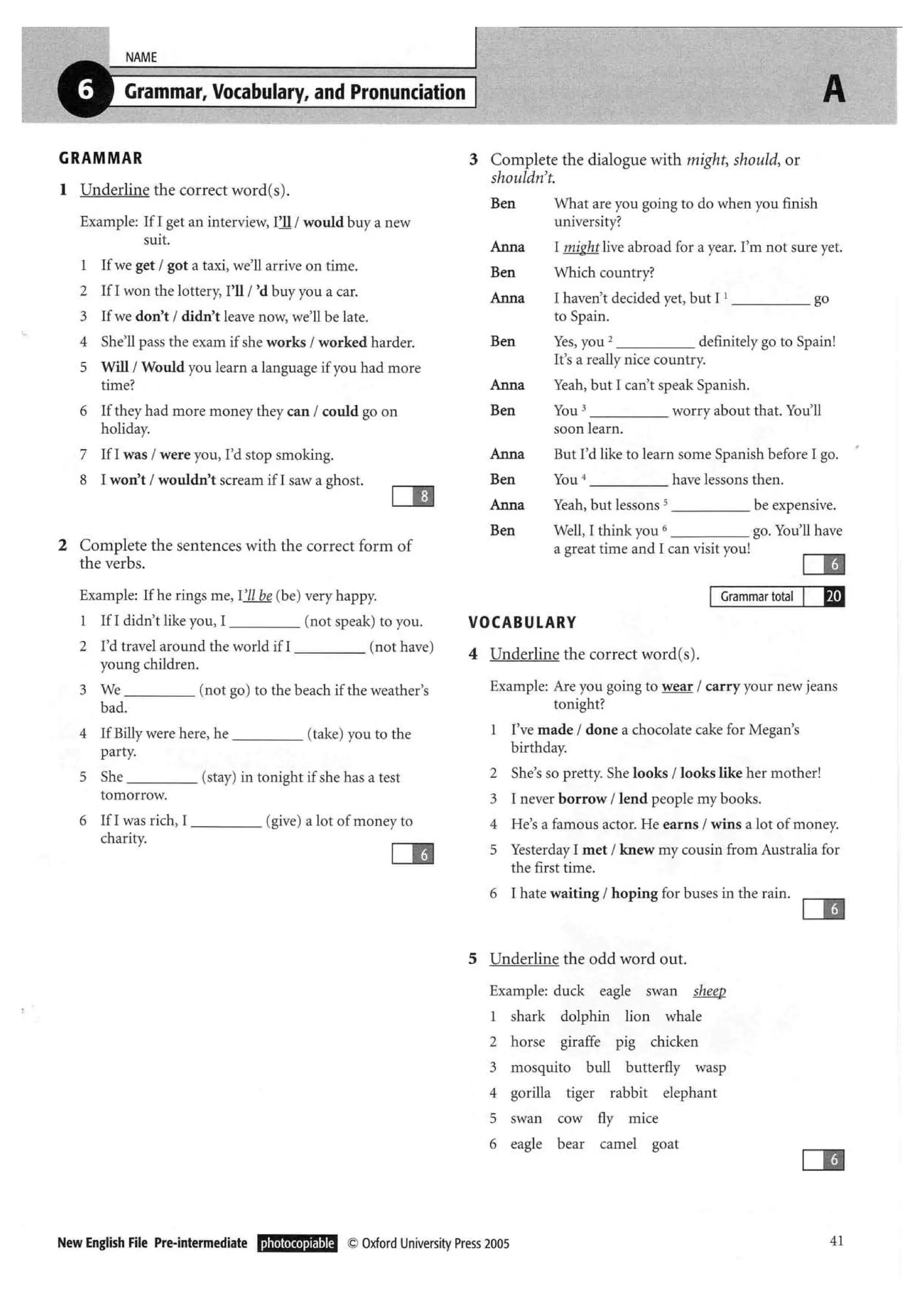 New english file_preintermediate_test_booklet
