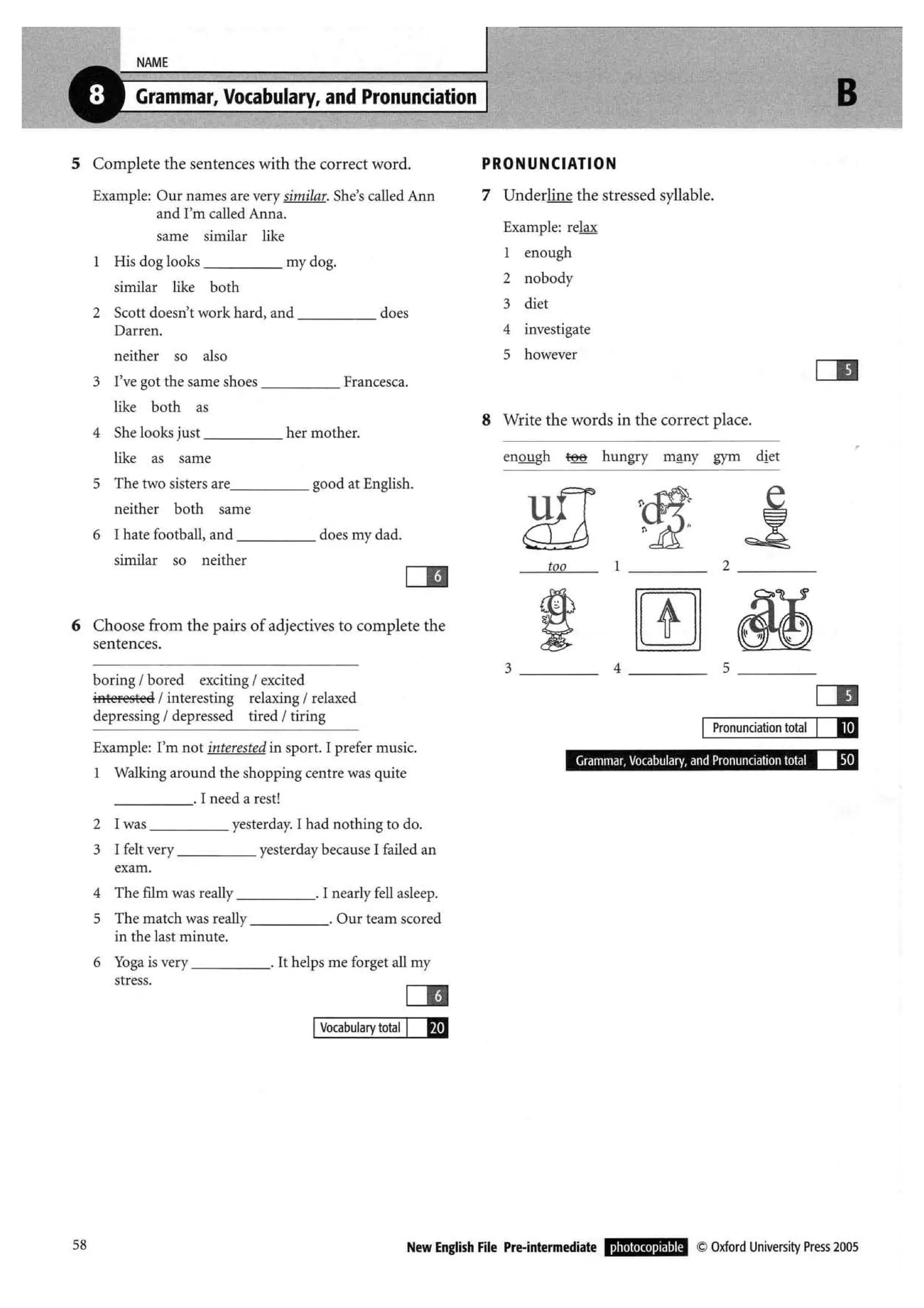 New english file_preintermediate_test_booklet