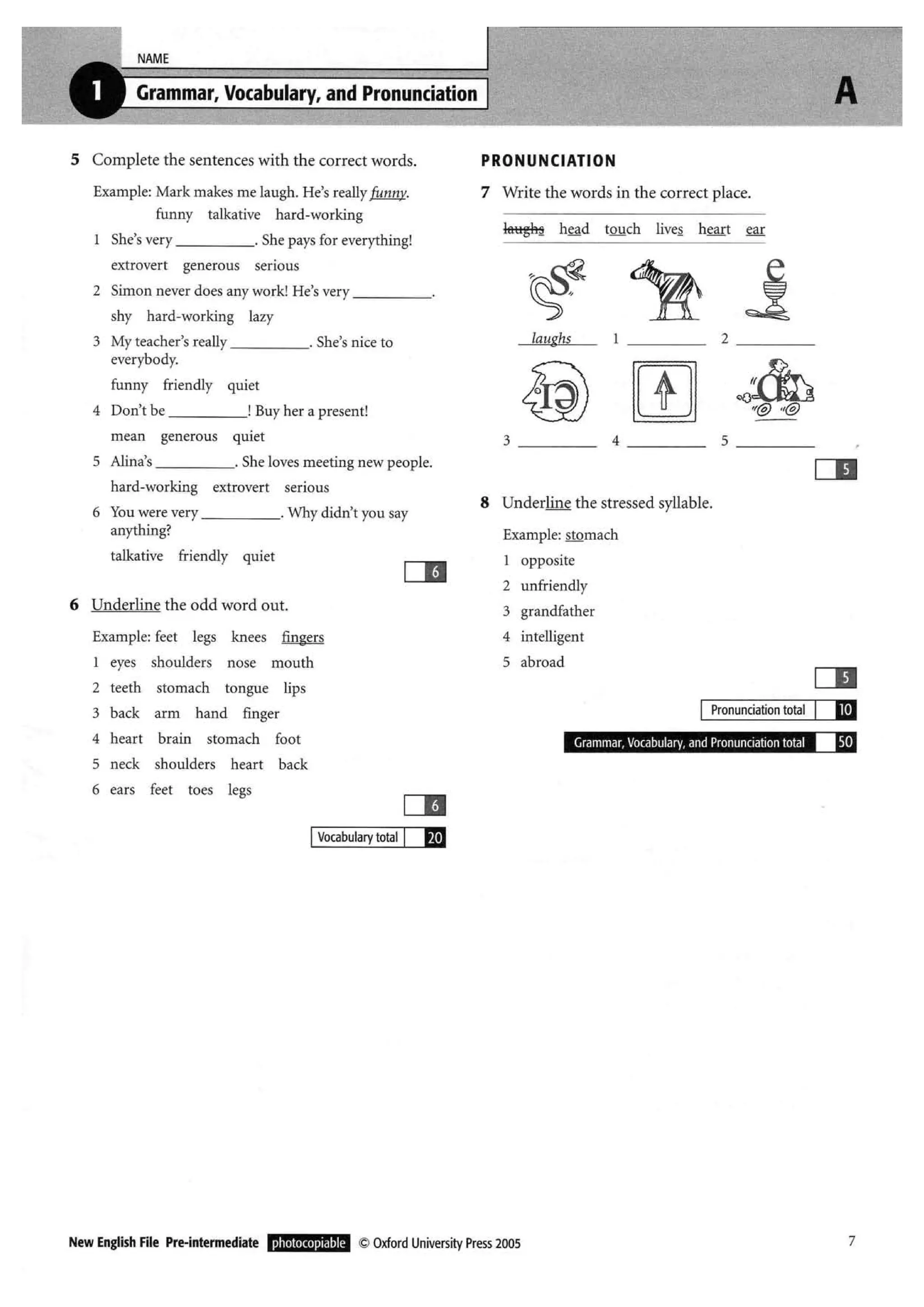 New english file_preintermediate_test_booklet