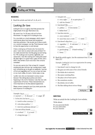 New english file_preintermediate_test_booklet