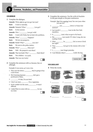 New english file_preintermediate_test_booklet