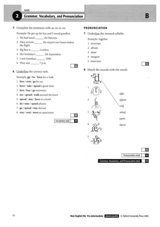 New english file_preintermediate_test_booklet