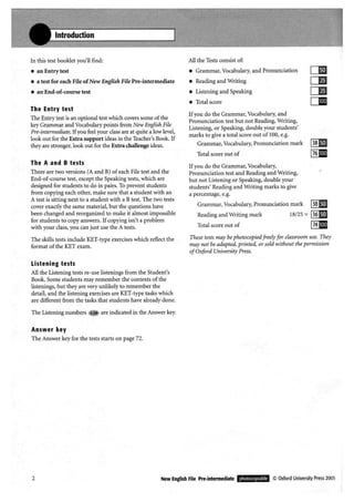 New english file_preintermediate_test_booklet