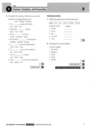 New english file_preintermediate_test_booklet