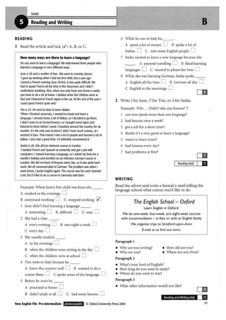 New english file_preintermediate_test_booklet