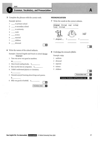 New english file_preintermediate_test_booklet