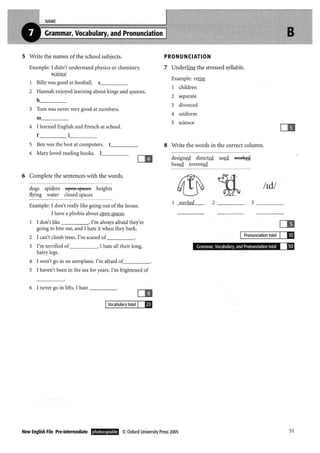 New english file_preintermediate_test_booklet