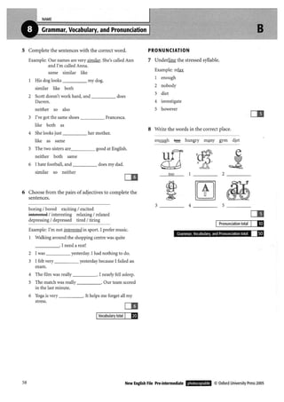 New english file_preintermediate_test_booklet