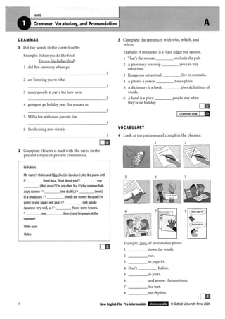 New english file_preintermediate_test_booklet