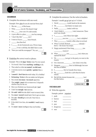 New english file_preintermediate_test_booklet