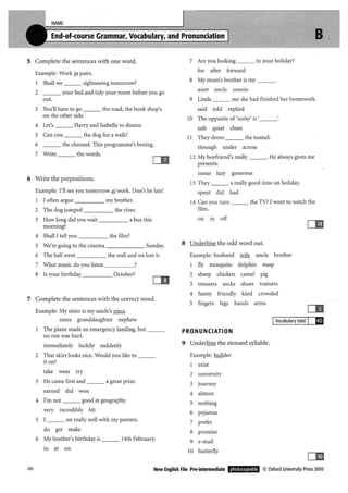 New english file_preintermediate_test_booklet
