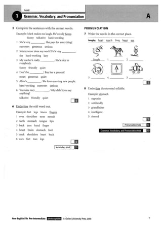 New english file_preintermediate_test_booklet