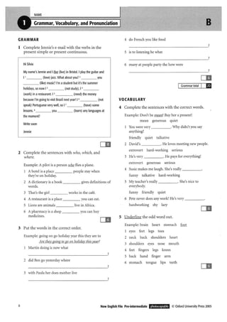 New english file_preintermediate_test_booklet