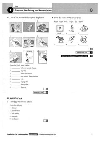 New english file_preintermediate_test_booklet