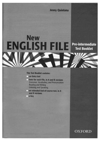 New english file_preintermediate_test_booklet