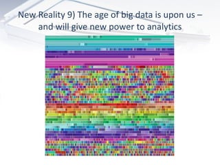 New Reality 9) The age of big data is upon us – and will give new power to analytics 