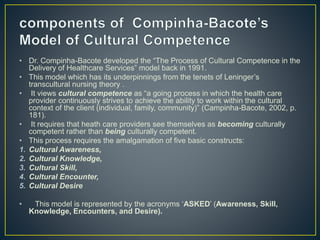 Epistemology of cultural Competence in Nursing ppt | PPTX