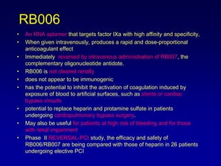Parenteral Direct Thrombin Inhibitors