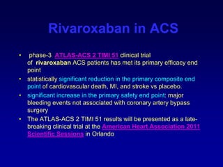 IdrabiotaparinuxHypermethylated derivative of fondaparinuxBinds  antithrombin with high affinity Has  a half-life of 130 hours; idrabiotaparinux is given subcutaneously on a once-weekly basis. Excreted unchanged by the kidneys. Differs from idraparinuxin that it contains a biotin moiety that enables reversal with intravenous avidin
