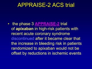 Dabigatranetexilatein VTEDabigatranetexilate is approved for VTE prevention after elective hip or knee arthroplasty. 220-mg dose of dabigatranetexilate is recommended for the majority of patients150-mg dose is reserved for patients also taking amiodarone and for those at higher risk for bleedingRECOVER-1 in acute VTEdabigatranetexilateor warfarinfor 6 months after initial treatment with a parenteral anticoagulant.recurrent symptomatic VTE and VTE-related death, were 2.4% and 2.1% in dabigatranand warfarin groups, respectively Rates of major bleeding were 1.6% and 1.9% in the dabigatran and warfarin groups, respectively