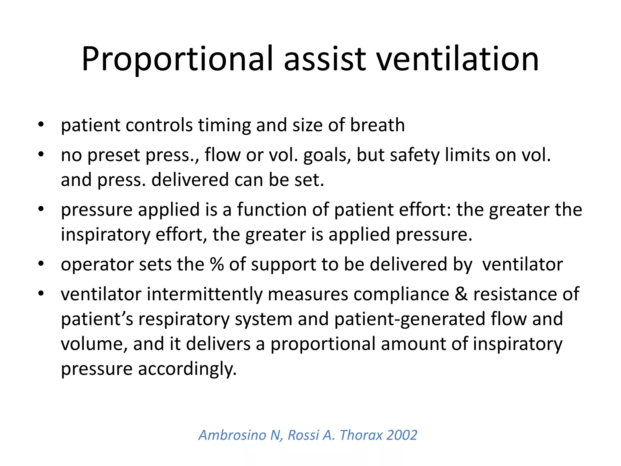 Newer modes of ventilation | PPTX