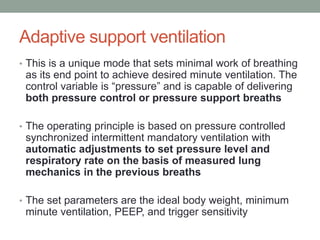 Newer modes of ventilation | PPTX