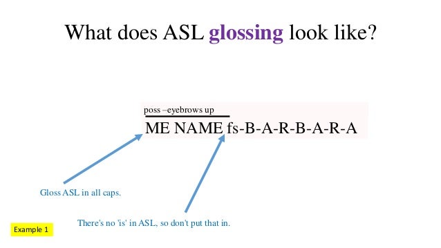 Glossing examples picture