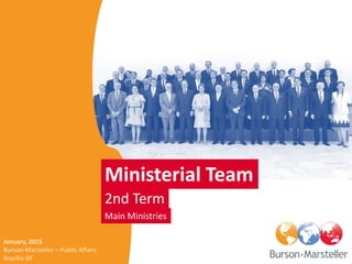 Ministerial Team
2nd Term
Main Ministries
January, 2015
Burson-Marsteller – Public Affairs
Brasília-DF
 