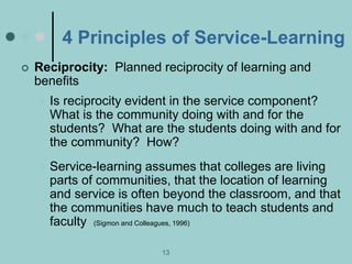 Reciprocal Service Learning New Faculty Orientation - SL Intro.ppt