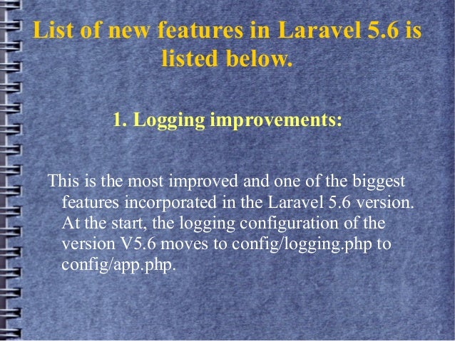 New features incorporated in laravel 5.6 version