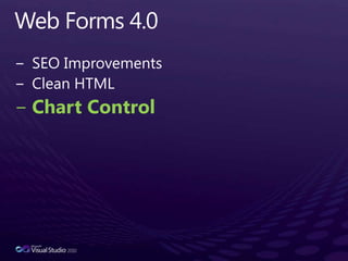 Web Forms 4.0SEO ImprovementsClean HTMLChart Control
