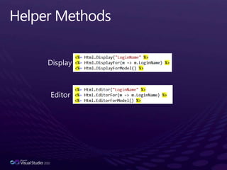 Helper MethodsDisplayEditor