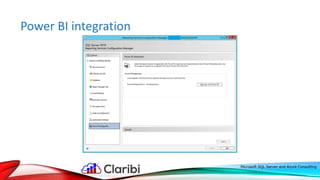 Power BI integration
Microsoft SQL Server and Azure Consulting
 