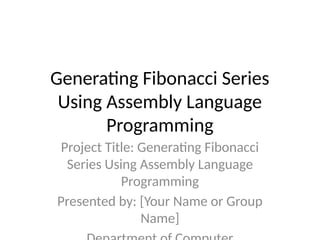 New Fibonacci Presentation for data structure , how to create fibonacci ...