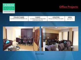 Director Cabin
PROJECT NAME
GUJARAT STATE PETRONET LTD.
CLIENT
GUJARAT STATE PETROLEUM
CORPORATION LTD.
LOCATION
Bhikaji Cama Place, New Delhi
AREA
3000 Sq. Ft.
 